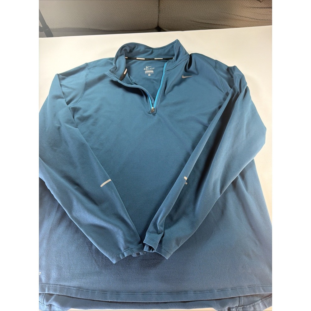 Nike Dri-FIT Blue Activewear lightweight sweatshirt pull over shirt Running L